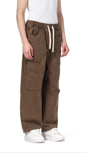 Drawstring Regular Fit Cargo denim
