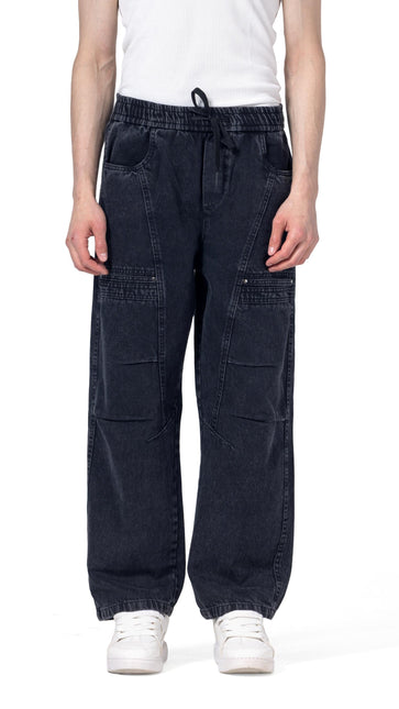 Drawstring Regular Fit Cargo denim