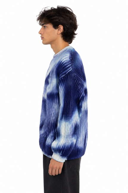 CATCH Blue Marbled Knit Sweater