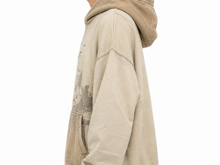 CATCH Vintage Graphic Hoodie – Washed Beige