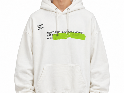 CATCH Neon Graphic Hoodie – Off White