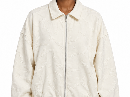 Black Textured Zip-Up Jacket