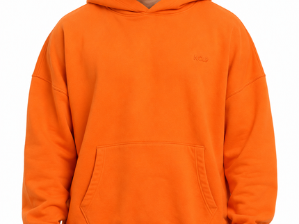 Vivid Orange Oversized NO.9 Hoodie