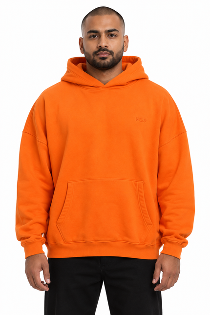 Vivid Orange Oversized NO.9 Hoodie
