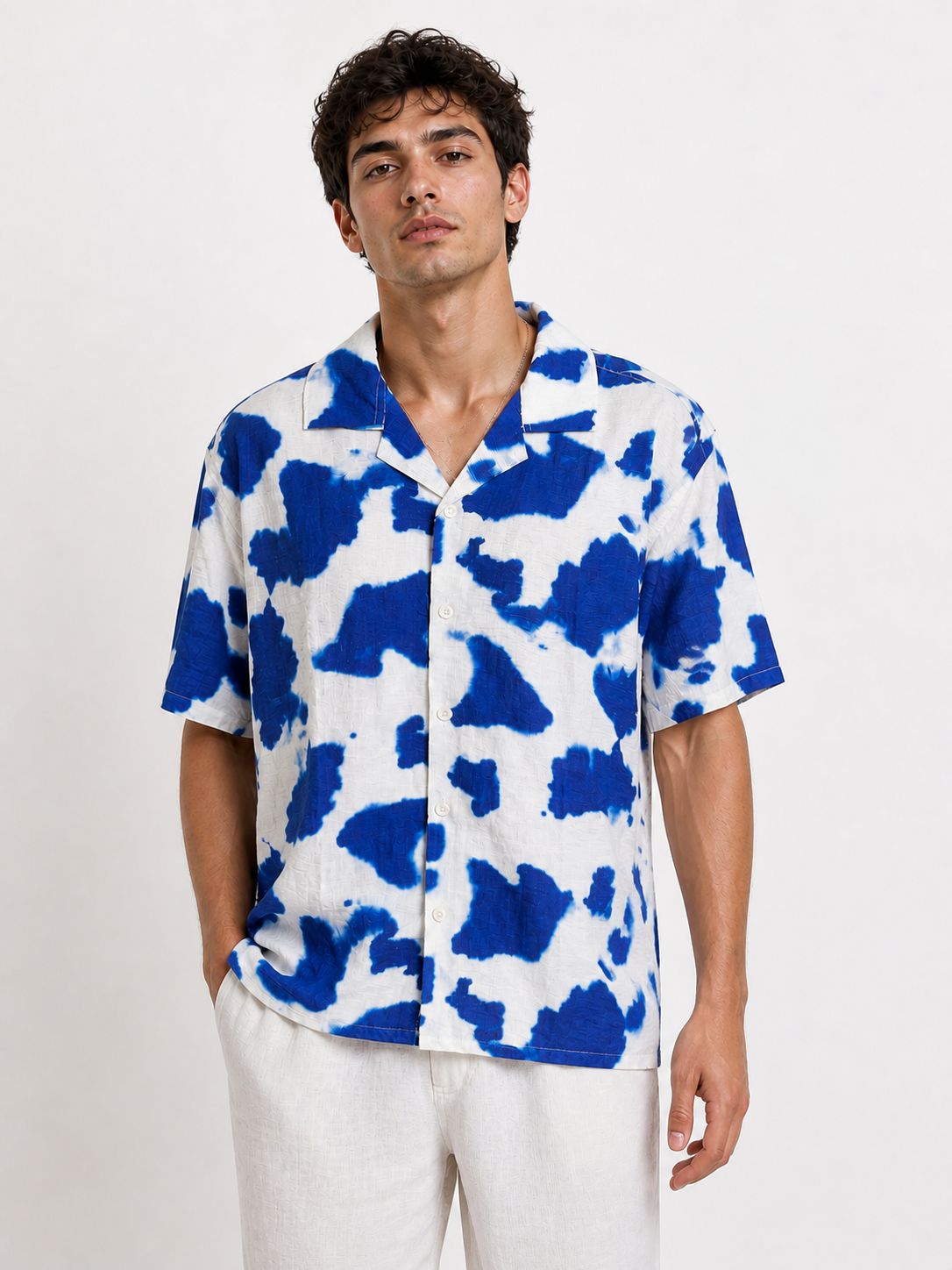 Blue Splash Resort Shirt – Box Fit