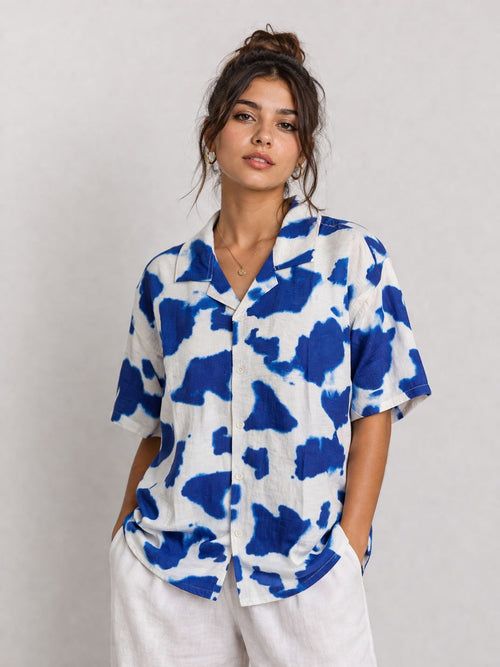 Blue Splash Resort Shirt – Box Fit