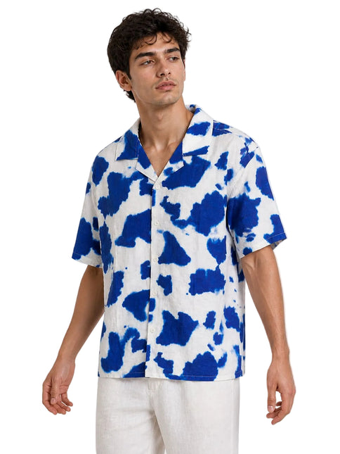 Blue Splash Resort Shirt – Box Fit