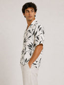 Black Leaf Print Shirt – Box Fit
