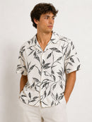 Black Leaf Print Shirt – Box Fit
