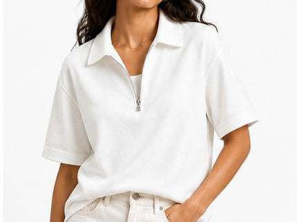 Zip Collar T-Shirt – Box Fit