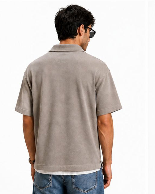 Zip Collar T-Shirt – Box Fit