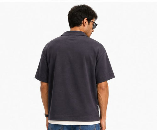 Zip Collar T-Shirt – Box Fit