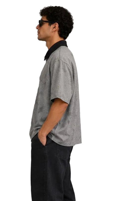 Minimal Zip Polo Box Fix  T-Shirt