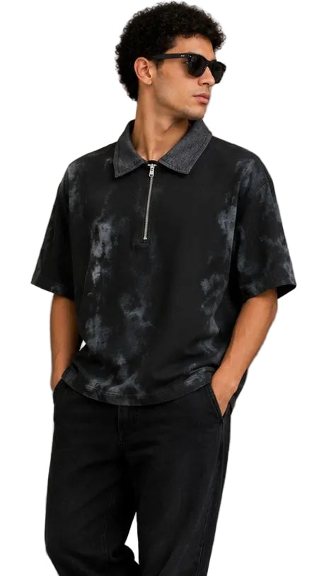 Minimal Zip Polo Box Fix  T-Shirt