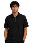 Monogram Half Zip Oversized Polo T-Shirt