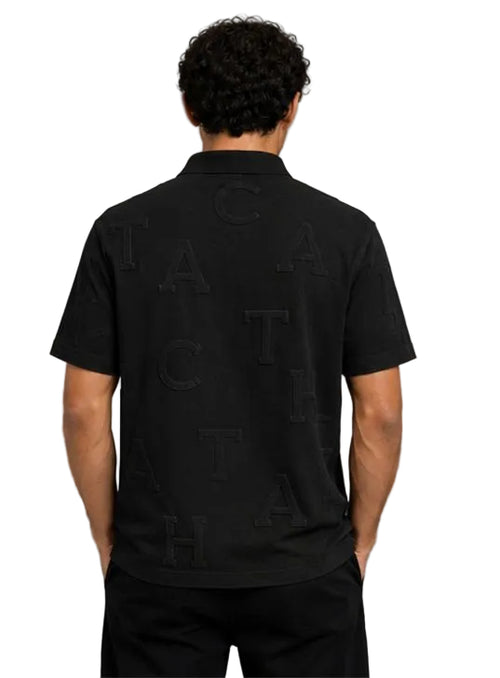 Monogram Half Zip Oversized Polo T-Shirt