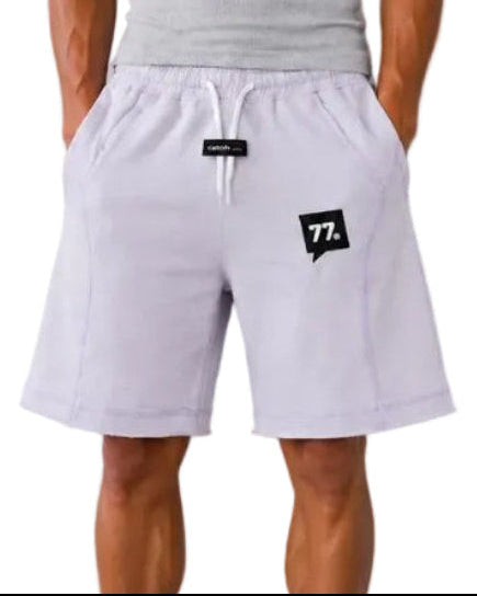 Raw Edge Relaxed Sweat Shorts