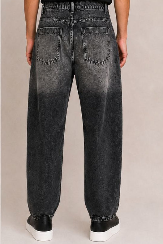 Washed Balloon Fit Jeans