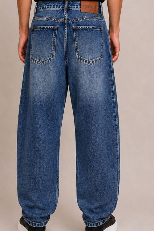 Washed Balloon Fit Jeans
