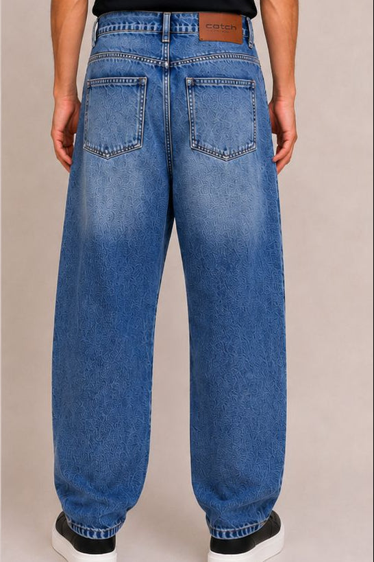 Washed Balloon Fit Jeans