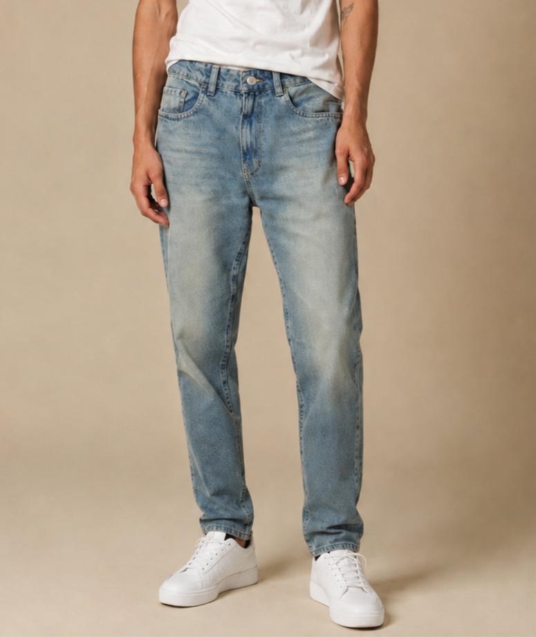 Washed Basic Slim Fit Jeans