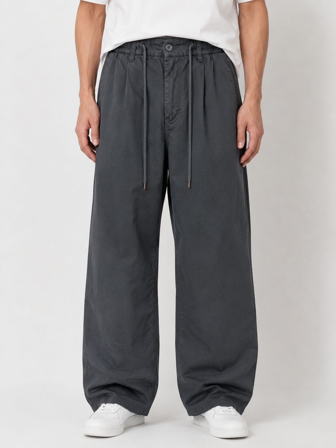 Oversized Wide Leg Gabardine Pants