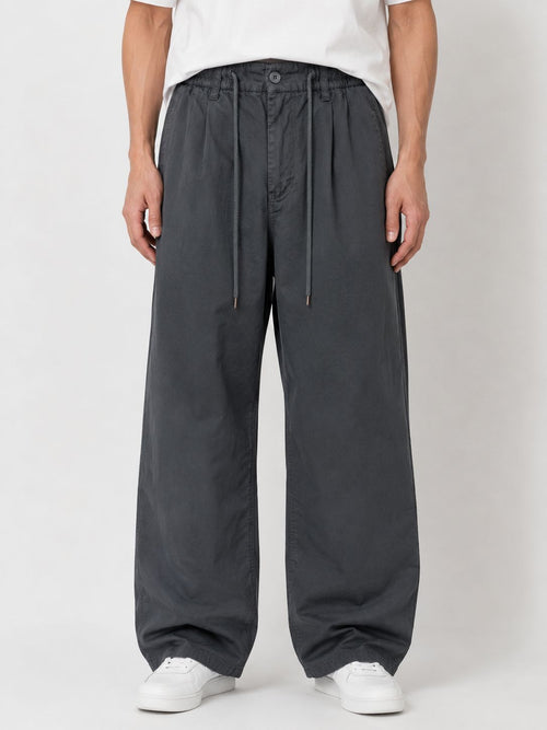 Oversized Wide Leg Gabardine Pants
