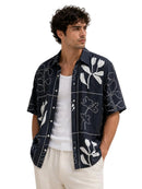 Botanical Print Relaxed Resort Shirt