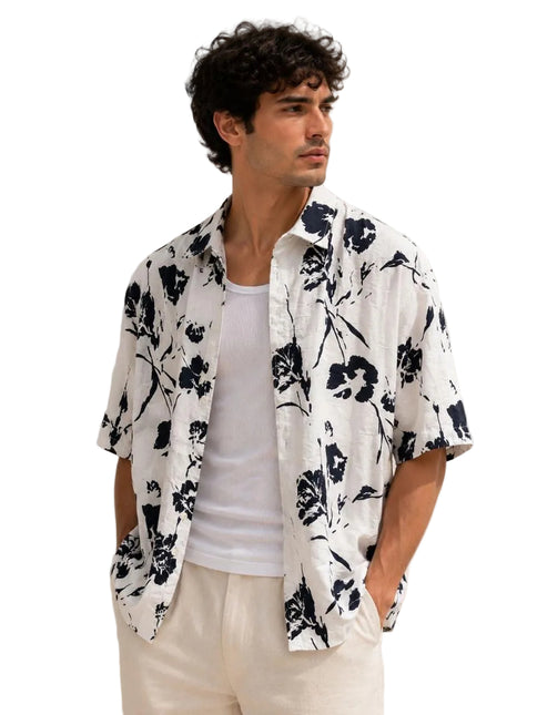 Floral Print Relaxed Resort Shirt