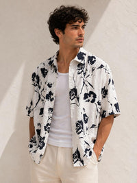 Floral Print Relaxed Resort Shirt