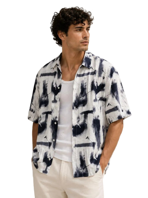 Abstract Print Relaxed Resort Shirt