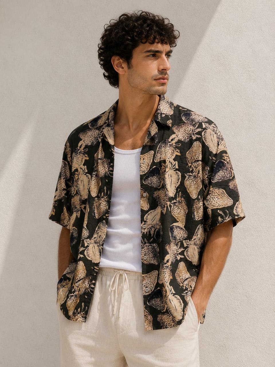 Vintage Strawberry Resort Shirt