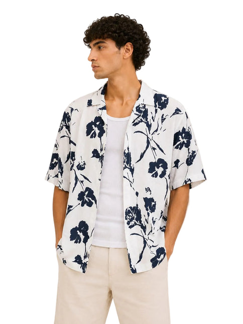 Floral Print Relaxed Resort Shirt