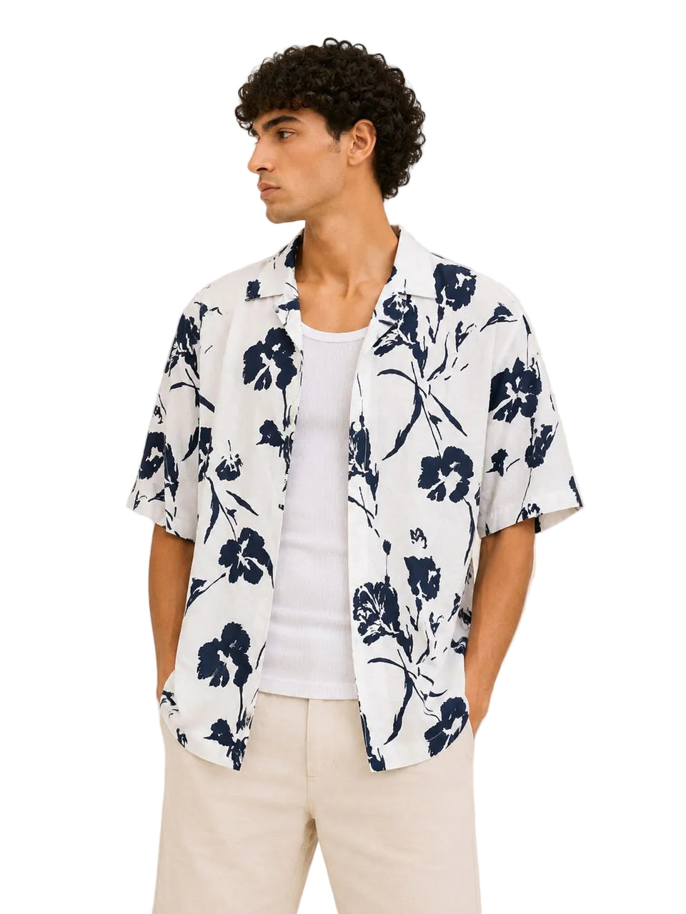 Floral Print Relaxed Resort Shirt