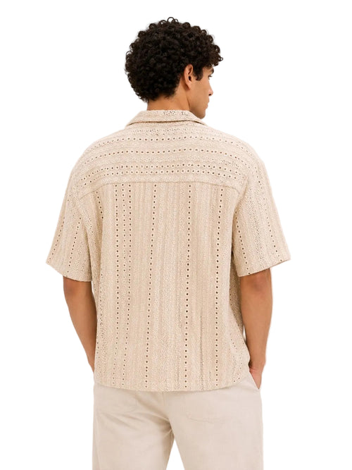 Crochet Texture Relaxed Fit Shirt