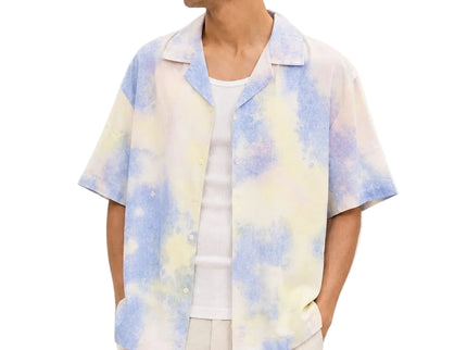 Pastel Sky Wash Resort Linen Shirt
