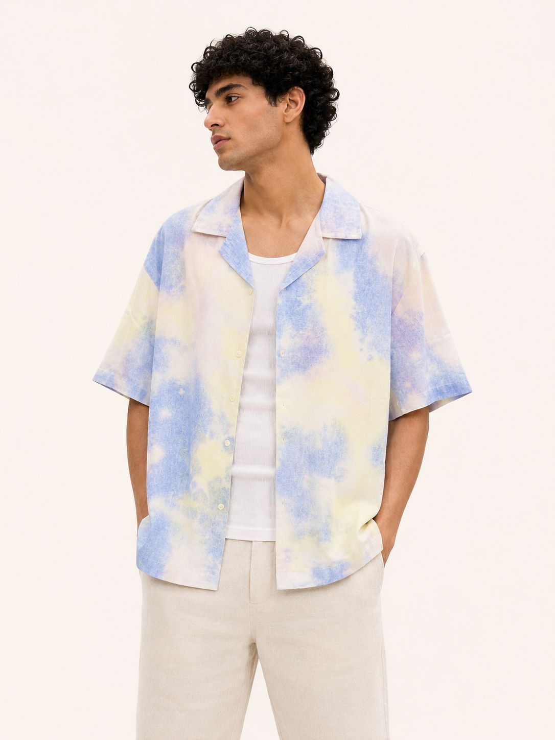 Pastel Sky Wash Resort Shirt