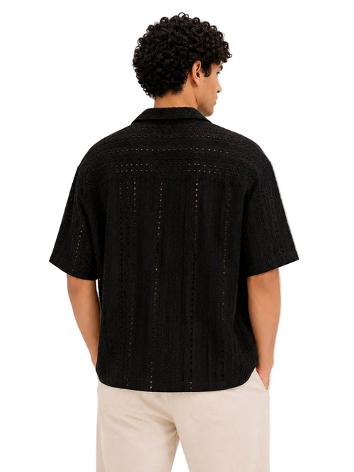 Crochet Texture Relaxed Fit Shirt