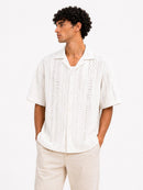 Crochet Texture Box Fit Shirt