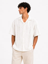 Crochet Texture Box Fit Shirt