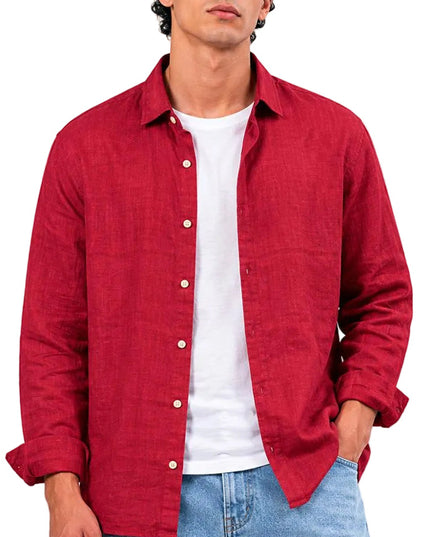 Linen Regular Fit Long Sleeve Shirt