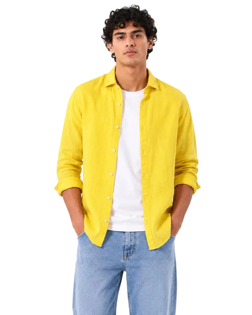Linen Regular Fit Long Sleeve Shirt