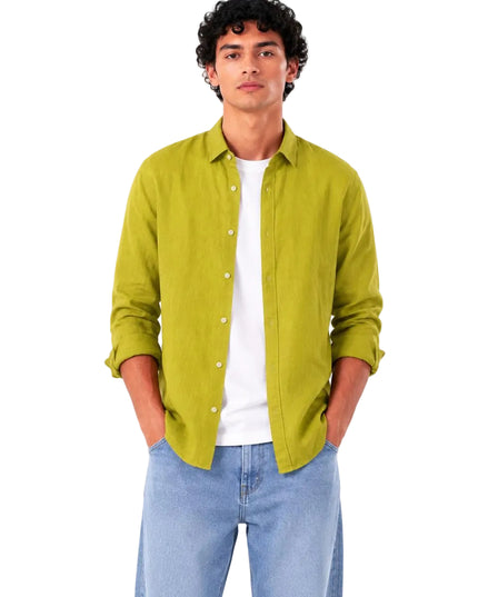 Linen Regular Fit Long Sleeve Shirt