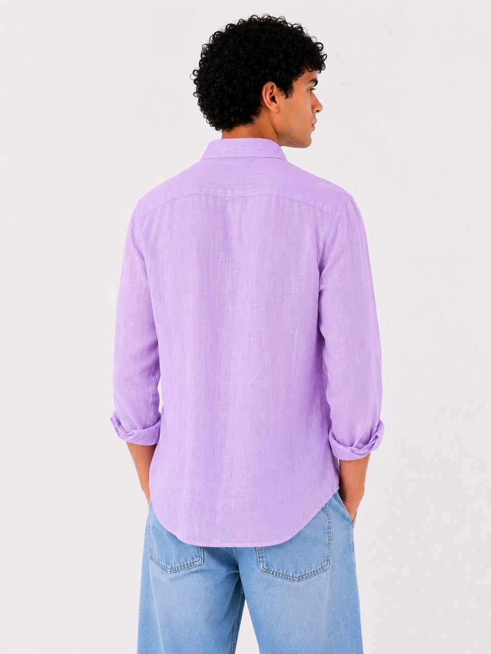 Linen Regular Fit Long Sleeve Shirt