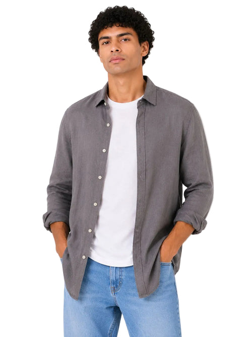 Linen Regular Fit Long Sleeve Shirt