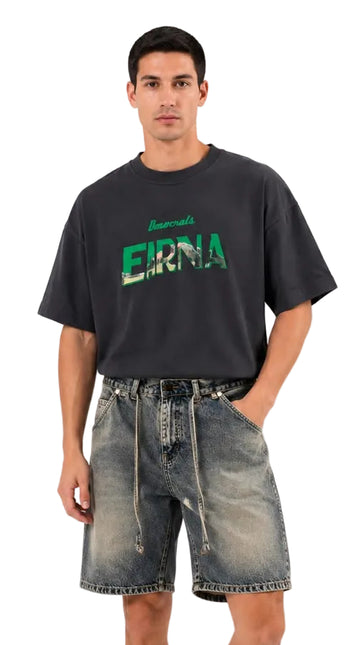 Earna Green Print T-Shirt