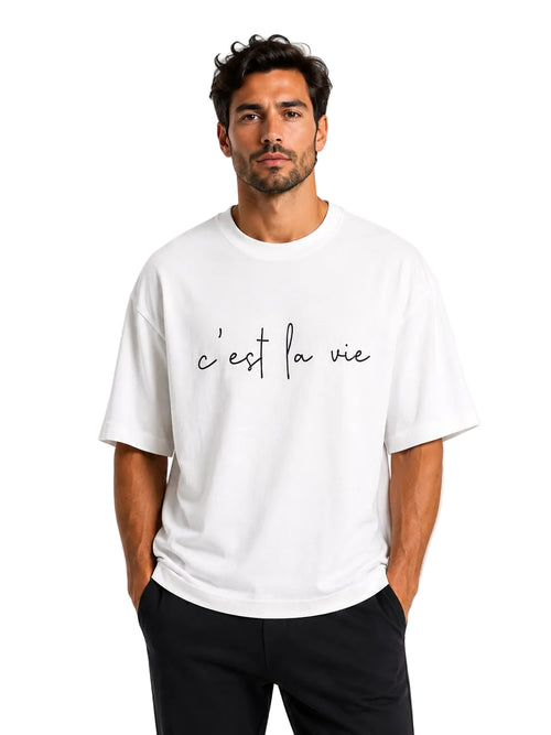 C’est La Vie Minimal Oversized Tee