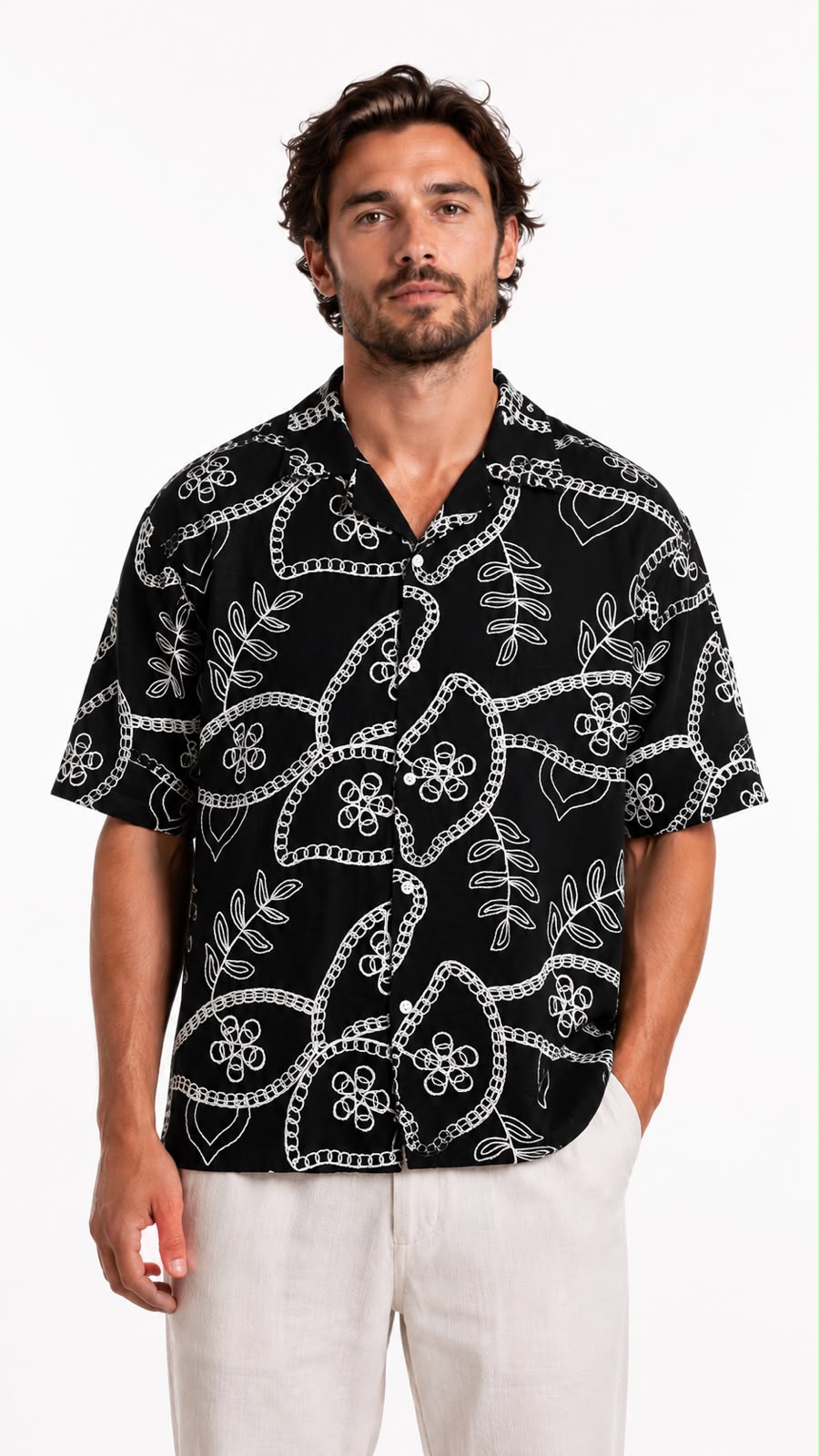 Midnight Botanical Resort Shirt