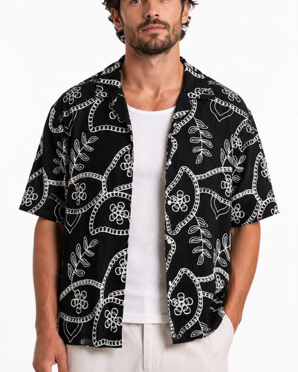 Midnight Botanical Resort Shirt