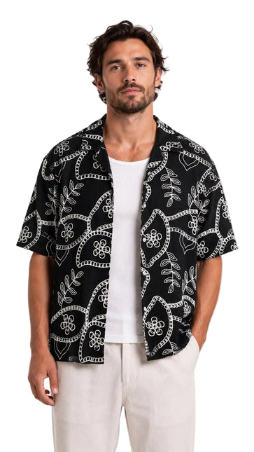 Midnight Botanical Resort Shirt